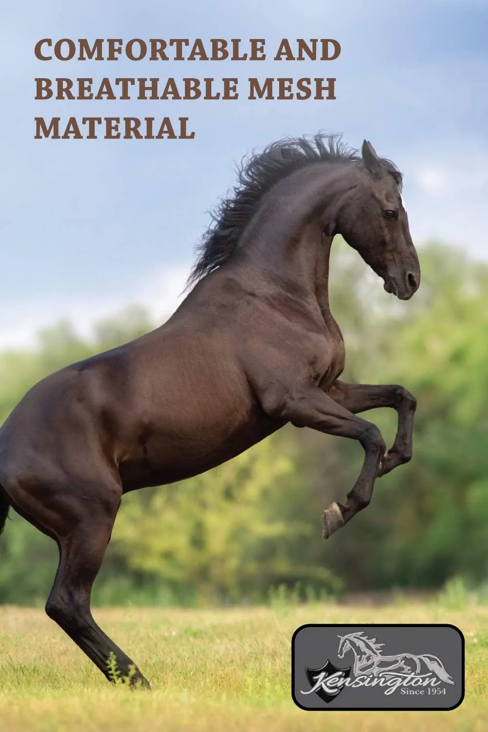Kensington Protective Products Horse Fly Boots - Fleece Trimmed - Stay-Up Technology - Protection from Insect Bites and UV Rays - Sold in Pairs (2 Boots)