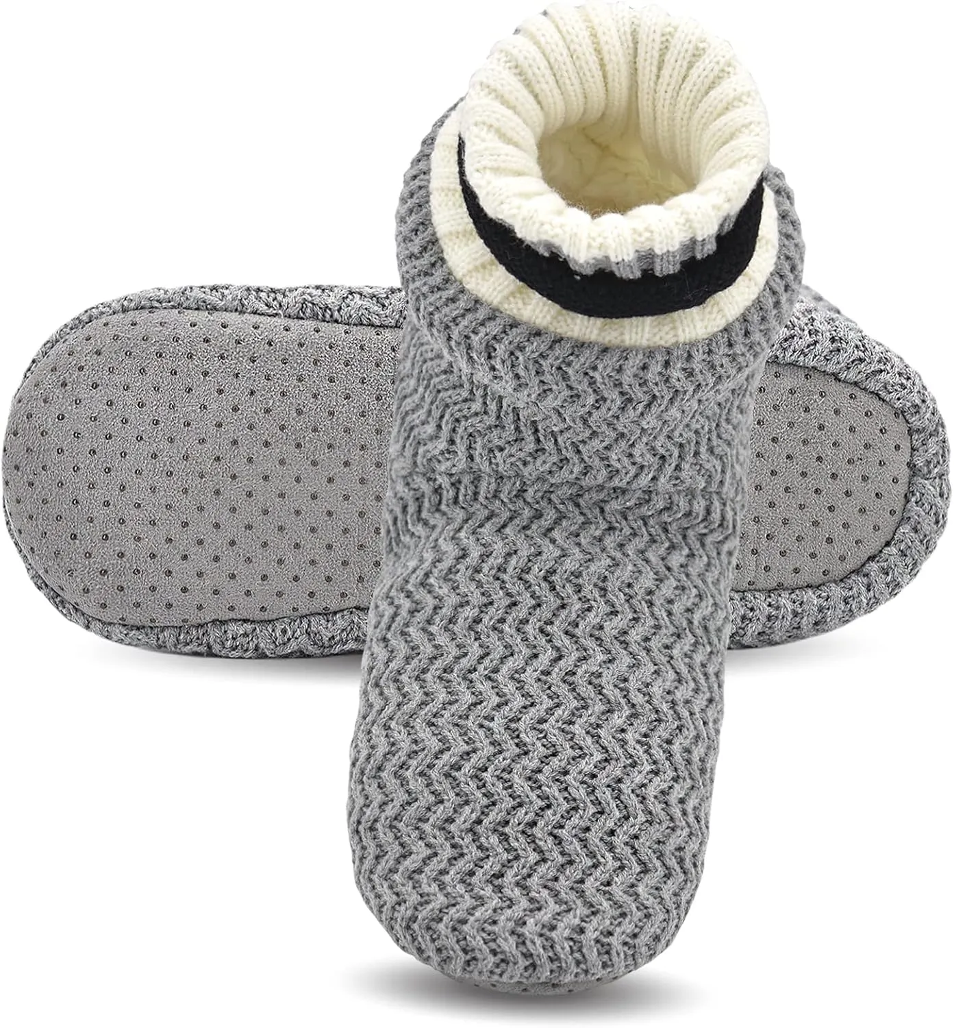 Keyela Slipper Socks Soft Cozy Thick House Indoor Boot Sock Shoes with Anti-Skid Bottom Soles for Men's