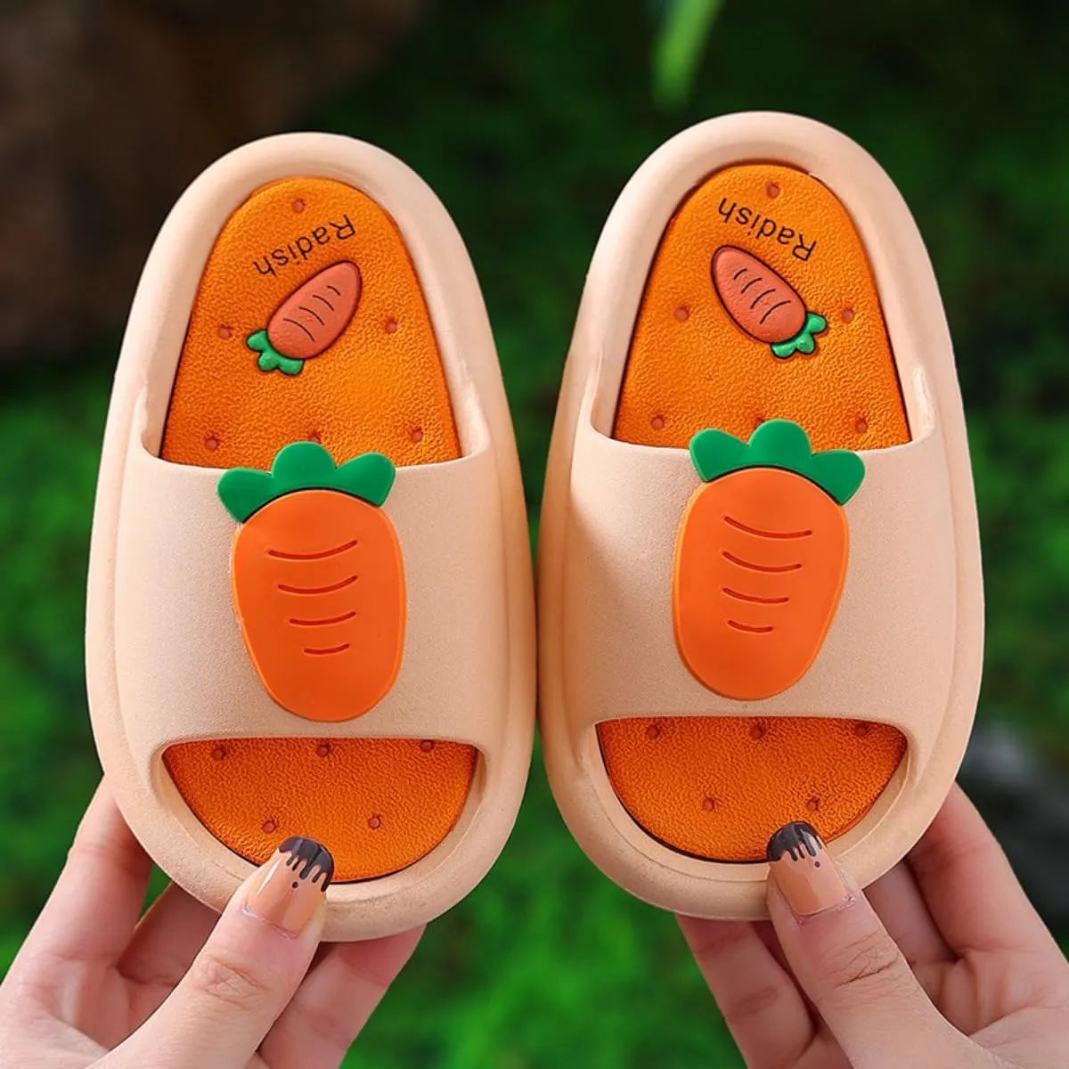 Kids Fruit Slippers Strawberry Slipper Carrot Home Slippers Indoor Slippers For Toddle Kids Boys Girls