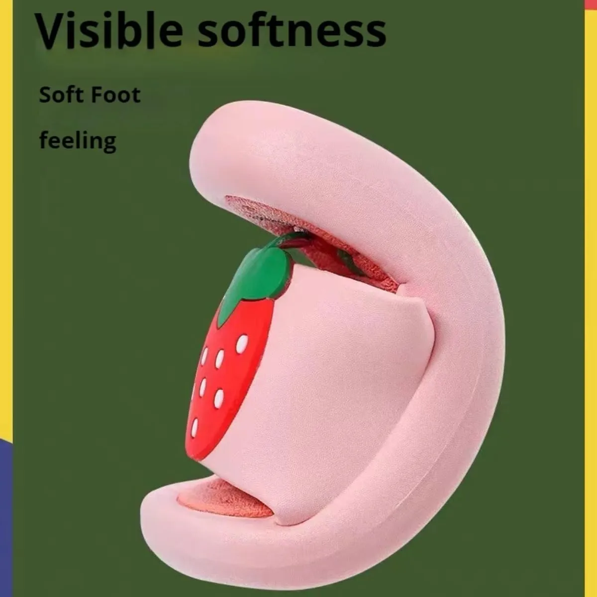 Kids Fruit Slippers Strawberry Slipper Carrot Home Slippers Indoor Slippers For Toddle Kids Boys Girls