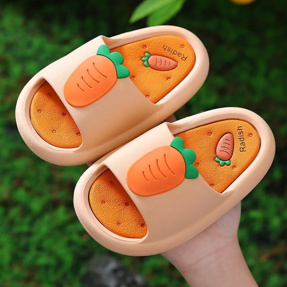 Kids Fruit Slippers Strawberry Slipper Carrot Home Slippers Indoor Slippers For Toddle Kids Boys Girls