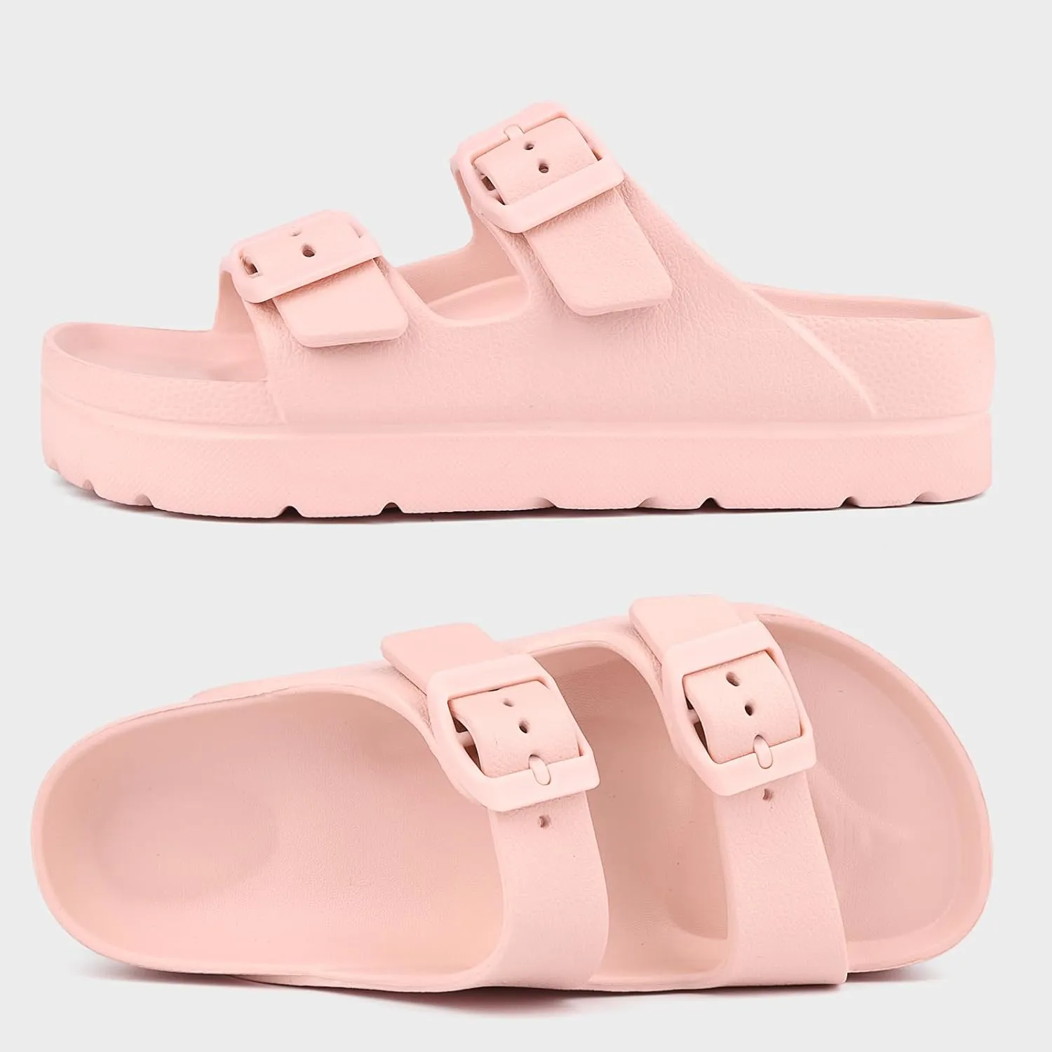 Kids Slides Sandals Adjustable Buckle Boys Girls Slides for Beach