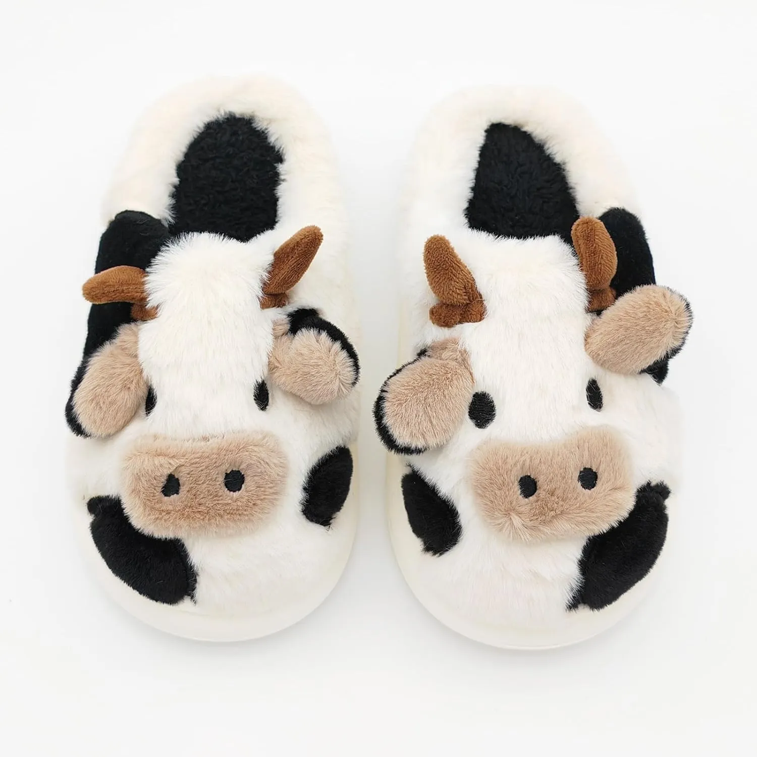 Kids Slippers, Animal Winter Slipper for Toddler with Cow Bunny Dinosaur Bear Frog Panda Sheep Rabbit, Girls Boys Fuzzy Cute Fluffy House Shoes, Plush Cartoon Bedroom Slides, Kawaii Soft Cozy
