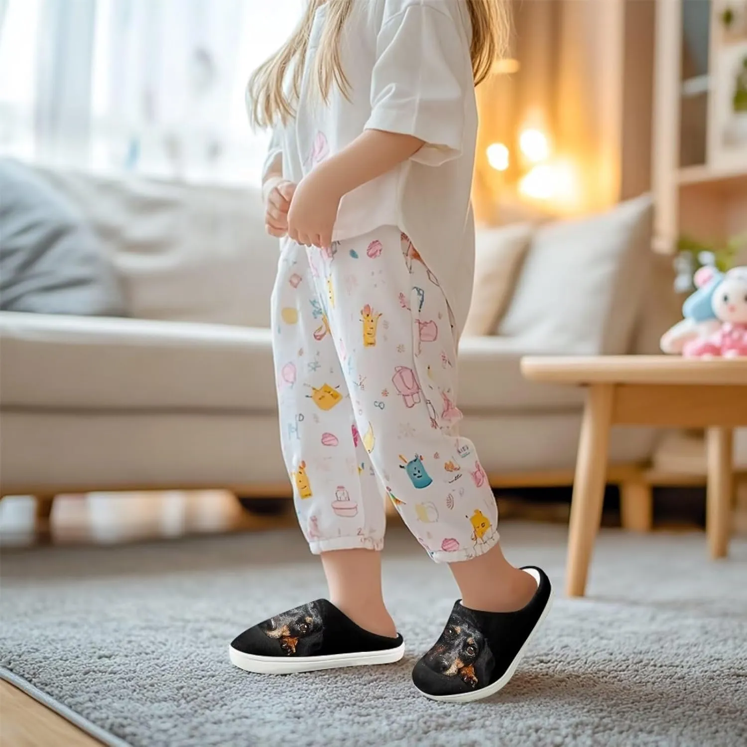 Kids Slippers Non Slip Home Slippers for Girls Boys House Slippers Cozy Fuzzy Slippers for Indoor Outdoor