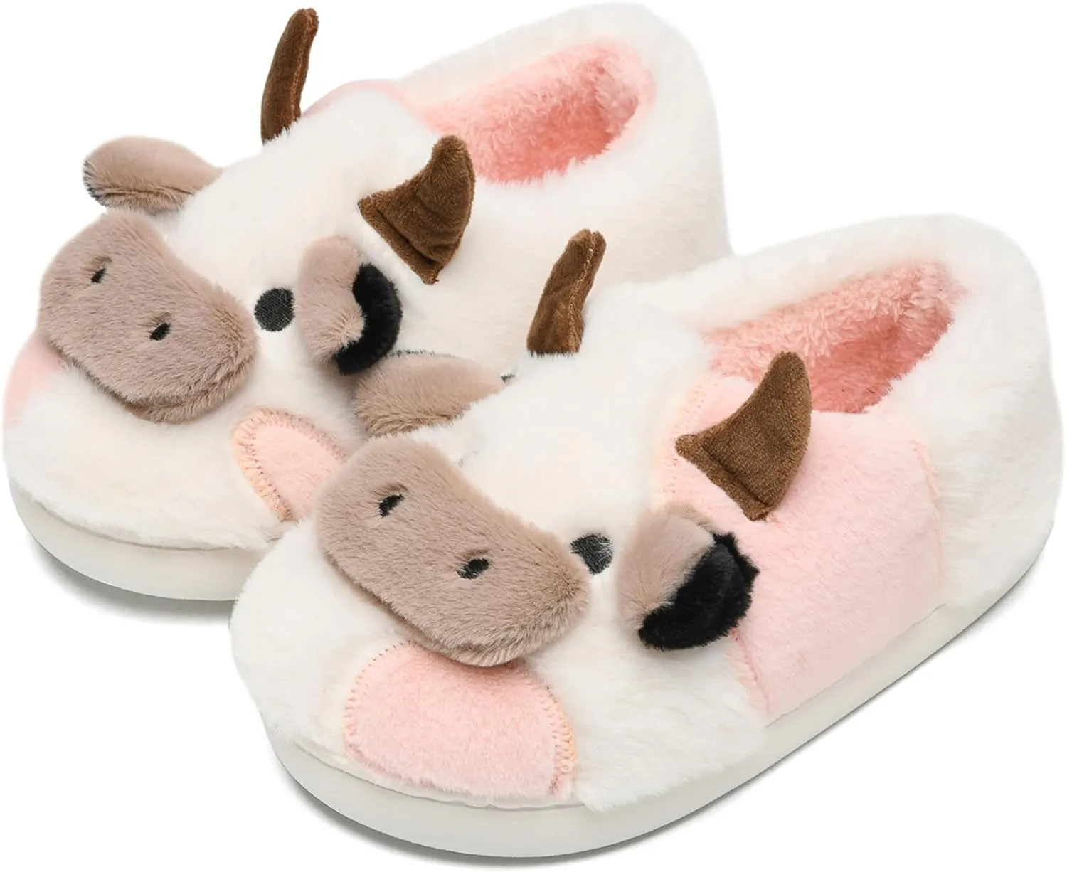 Kids Toddler Slippers - Fuzzy, Lightweight EVA Sole Outdoor Shoes