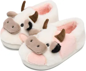 Kids Toddler Slippers - Fuzzy, Lightweight EVA Sole Outdoor Shoes