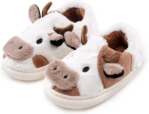 Kids Toddler Slippers - Fuzzy, Lightweight EVA Sole Outdoor Shoes