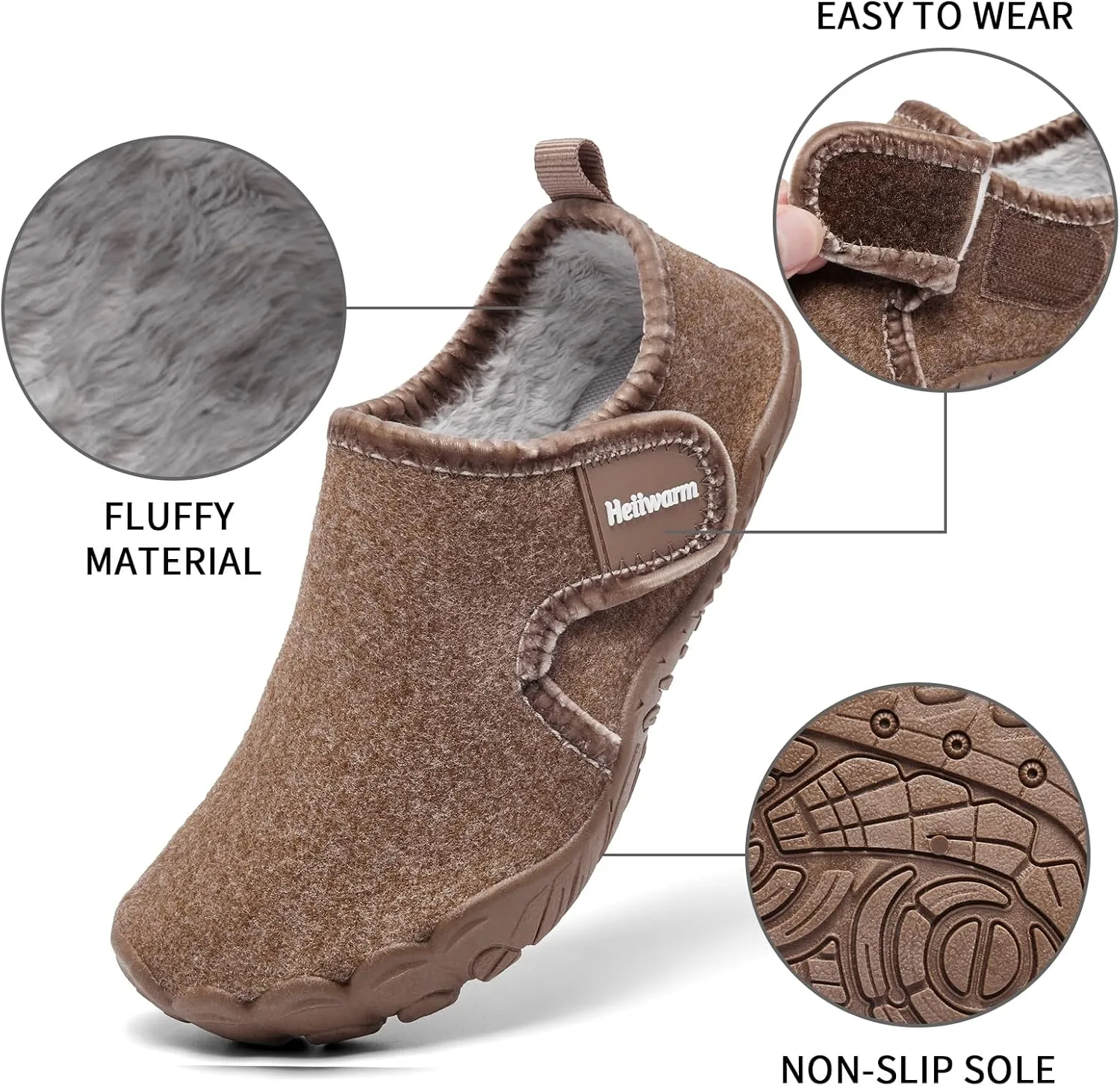 Kids Winter Slippers Cozy Soft Warm Non Slip Fleece House Lightweight Indoor Slippers for Girls Boys