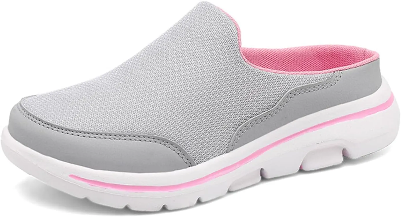 Kubbon Slip On Mules & Clogs for Womens Mens Breathable Mesh Walking Mules Sneakers Backless Hiking Shoes for Traveling Closed Toe Slippers