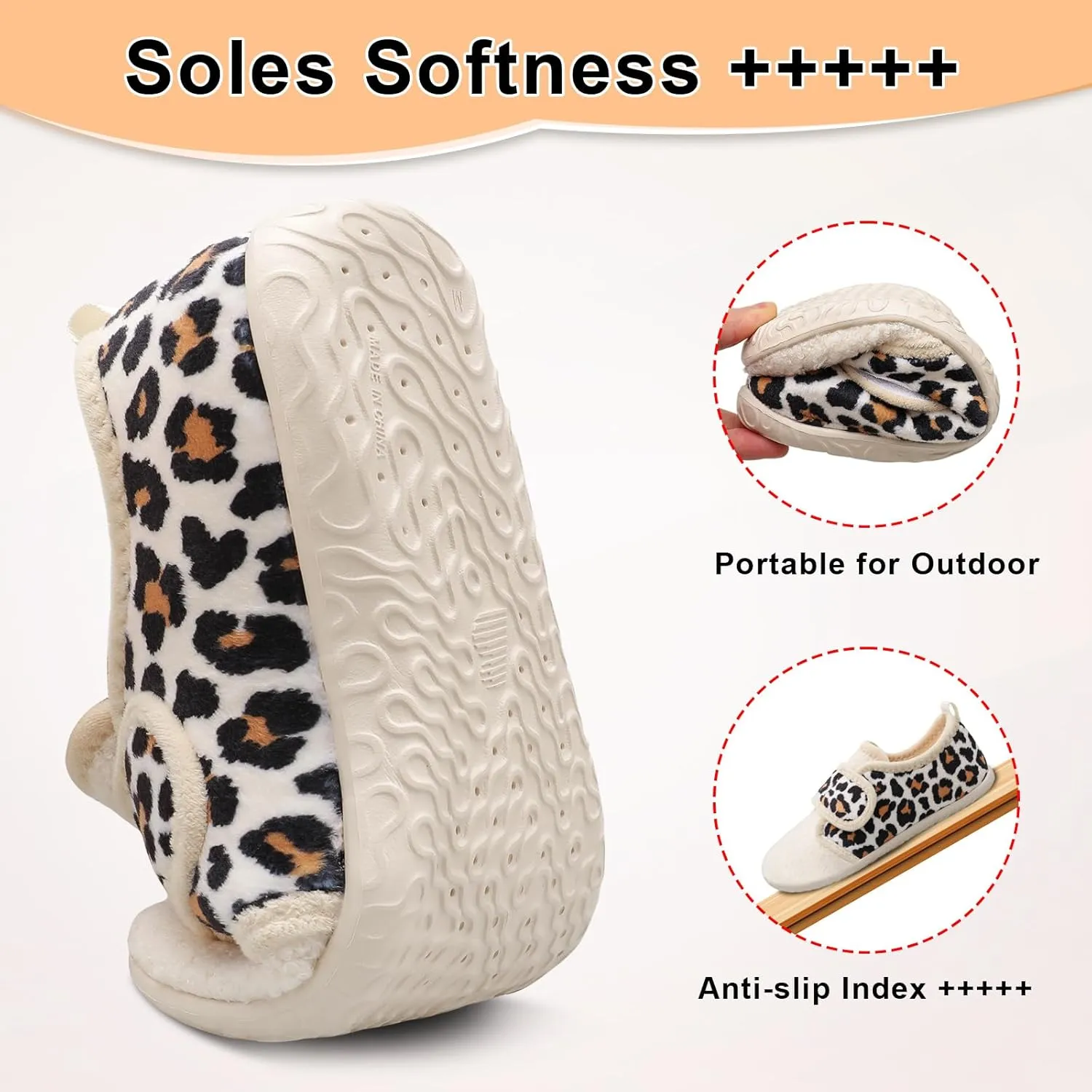 L-RUN Barefoot Womens & Men Soft House Slippers - Lightweight Indoor & Outdoor Slippers - Adjustable Home Shoes