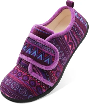 L-RUN Barefoot Womens & Men Soft House Slippers - Lightweight Indoor & Outdoor Slippers - Adjustable Home Shoes