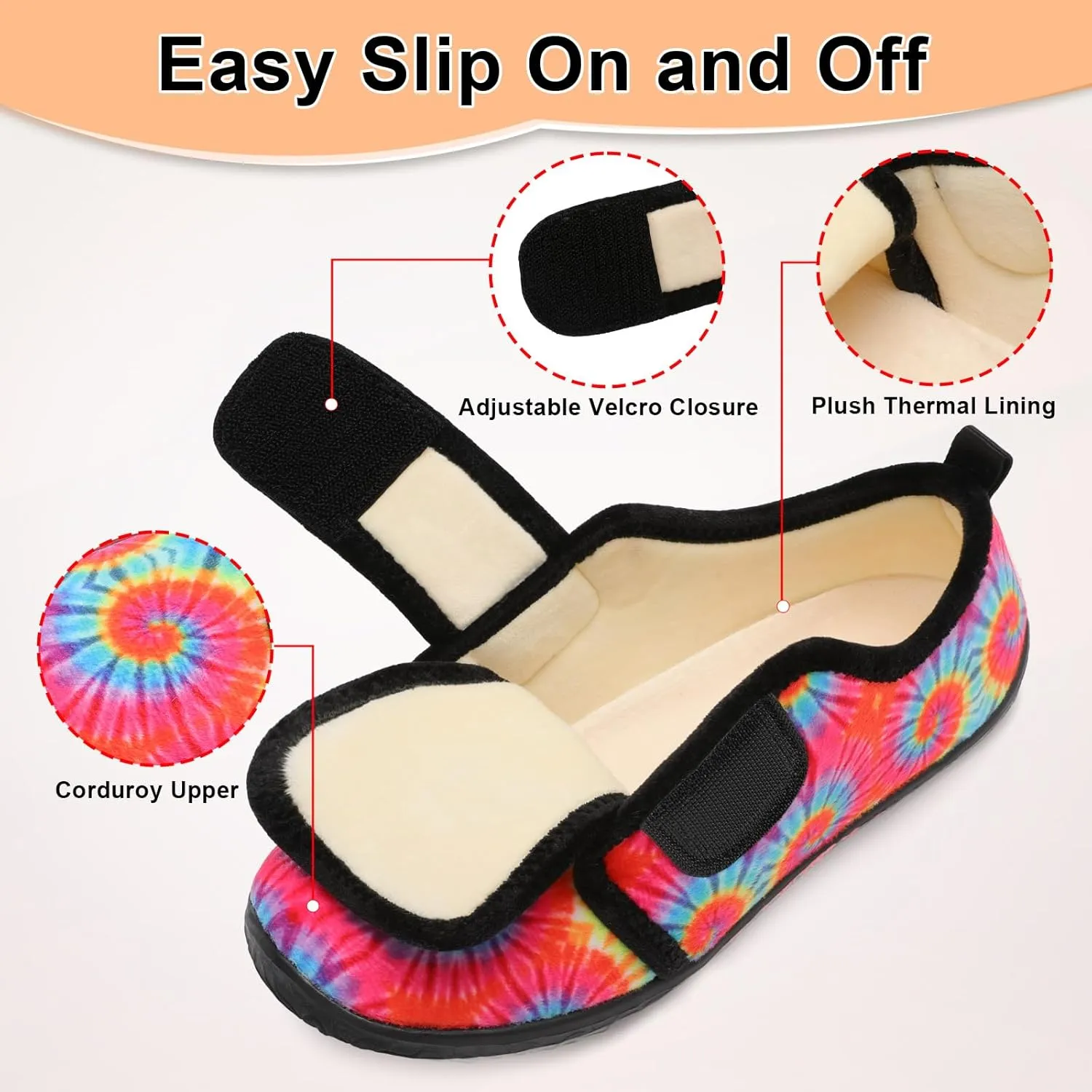 L-RUN Barefoot Womens & Men Soft House Slippers - Lightweight Indoor & Outdoor Slippers - Adjustable Home Shoes