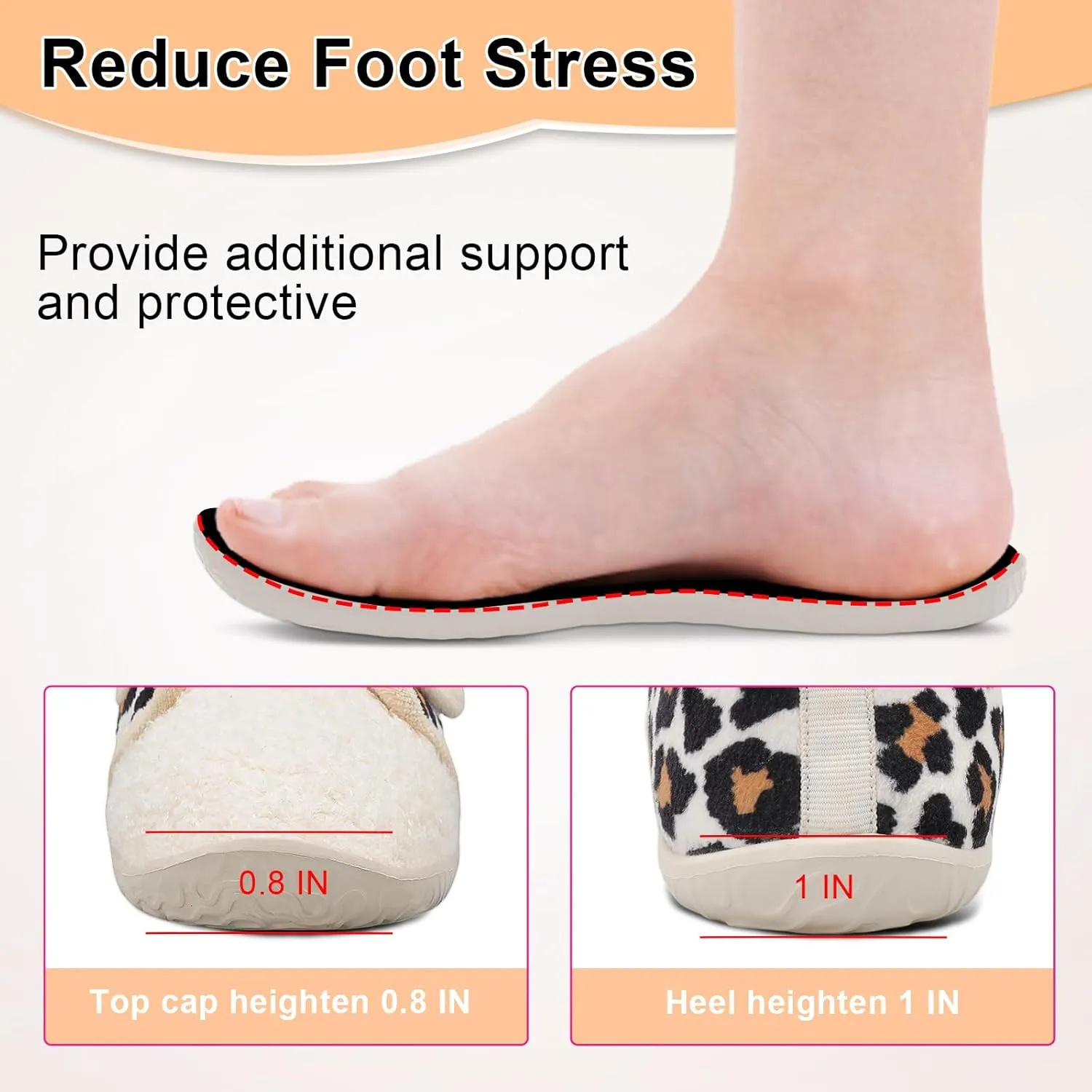 L-RUN Barefoot Womens & Men Soft House Slippers - Lightweight Indoor & Outdoor Slippers - Adjustable Home Shoes