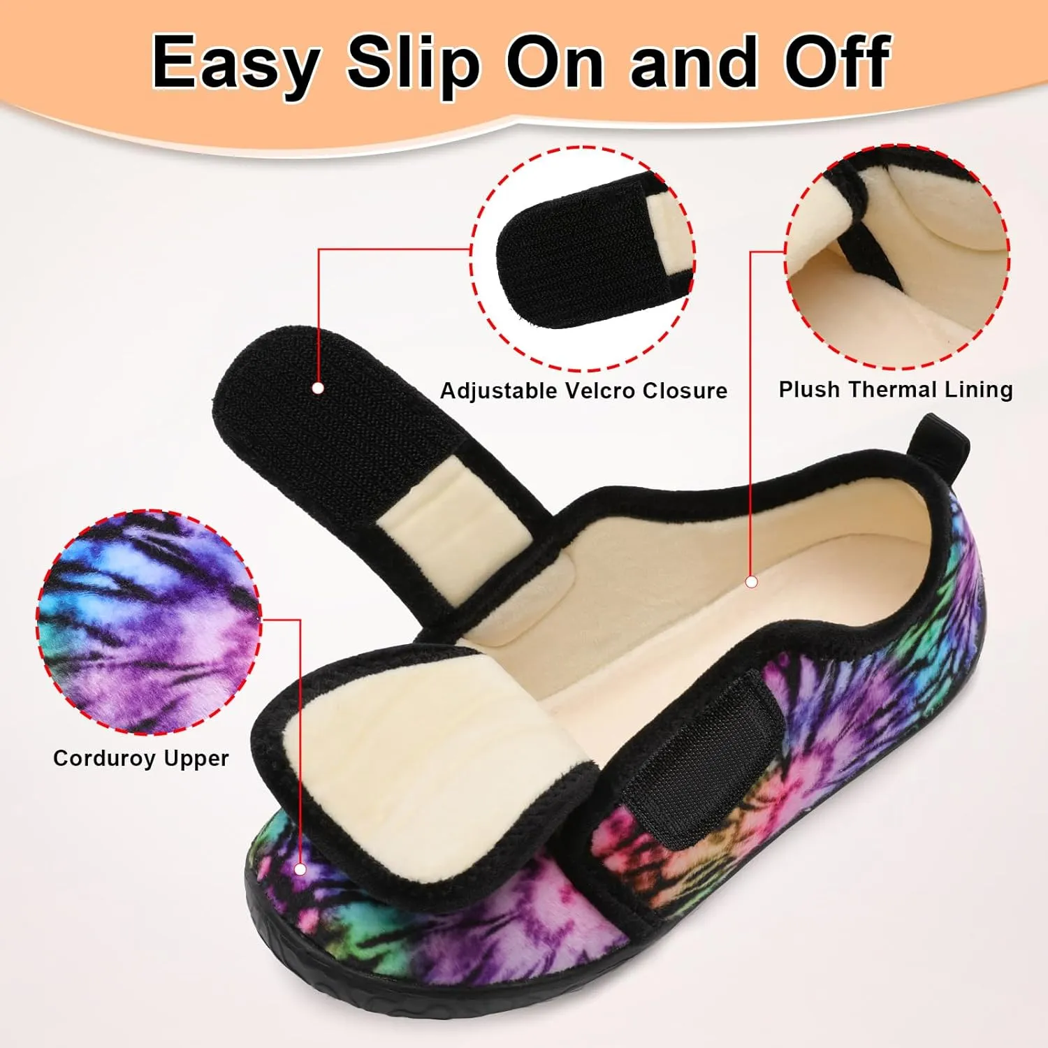 L-RUN Barefoot Womens & Men Soft House Slippers - Lightweight Indoor & Outdoor Slippers - Adjustable Home Shoes