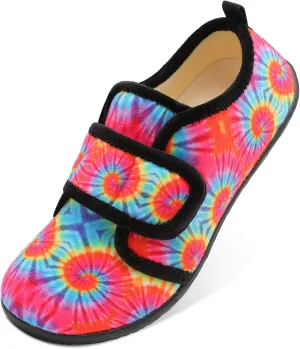 L-RUN Barefoot Womens & Men Soft House Slippers - Lightweight Indoor & Outdoor Slippers - Adjustable Home Shoes