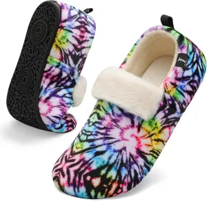L-RUN Womens Mens Slippers Soft Curly Lightweight House Shoes Cozy Slippers with Fleece Lining for Indoor and Outdoor