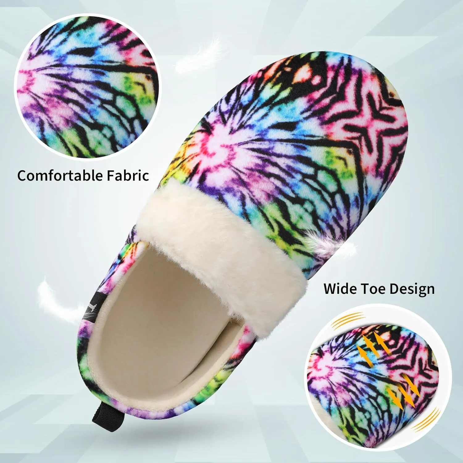 L-RUN Womens Mens Slippers Soft Curly Lightweight House Shoes Cozy Slippers with Fleece Lining for Indoor and Outdoor
