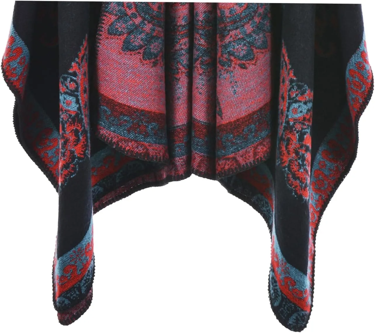 Lacavocor Women's Warm Shawl Wrap Cape Winter Cardigan Sweaters Open Front Poncho