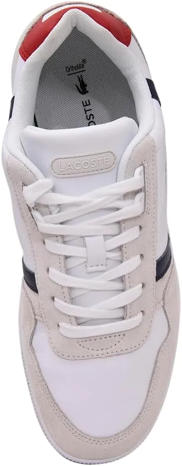 Lacoste Men's T Clip Multicolor Leather & Suede Sneaker