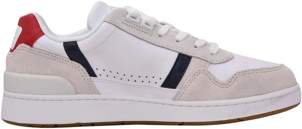 Lacoste Men's T Clip Multicolor Leather & Suede Sneaker