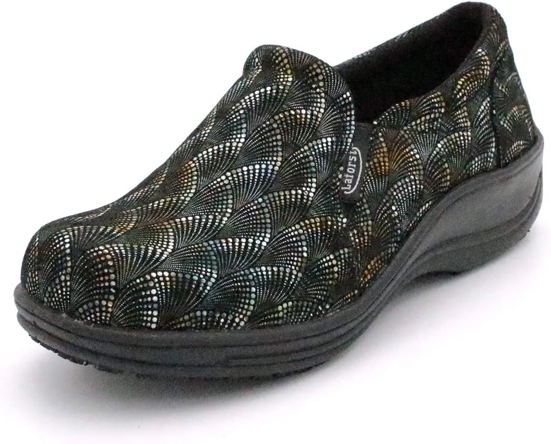 Laforst Joana Leather Nonslip Waitress Server Slip On Fashion Clog
