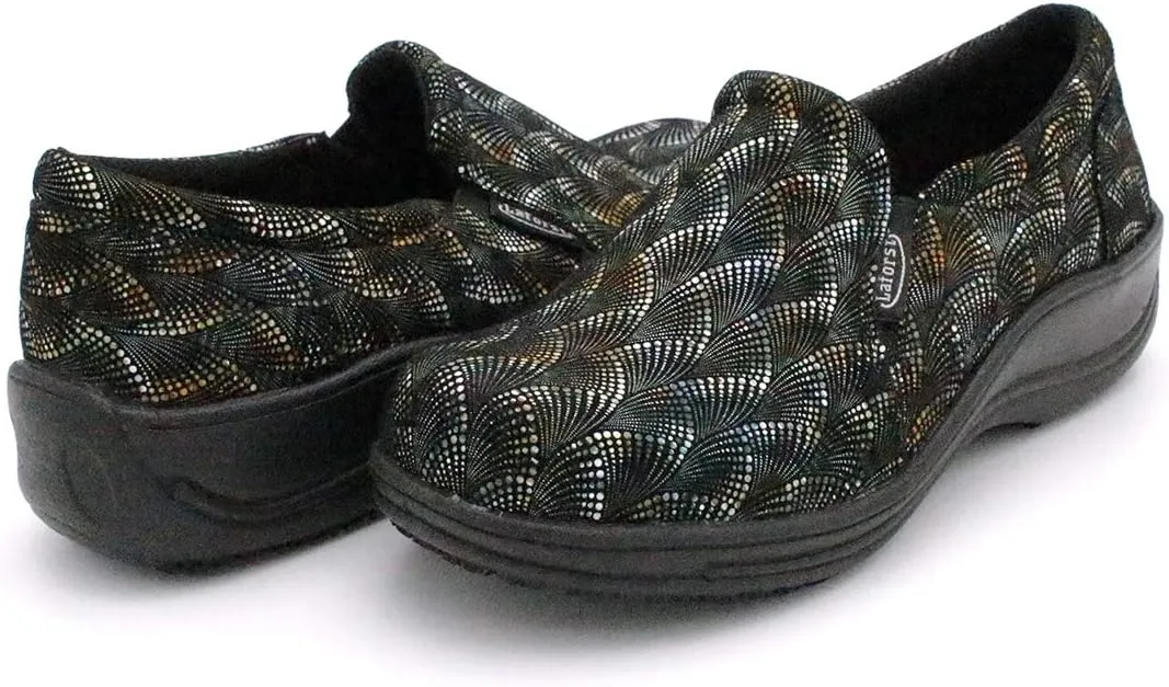 Laforst Joana Leather Nonslip Waitress Server Slip On Fashion Clog