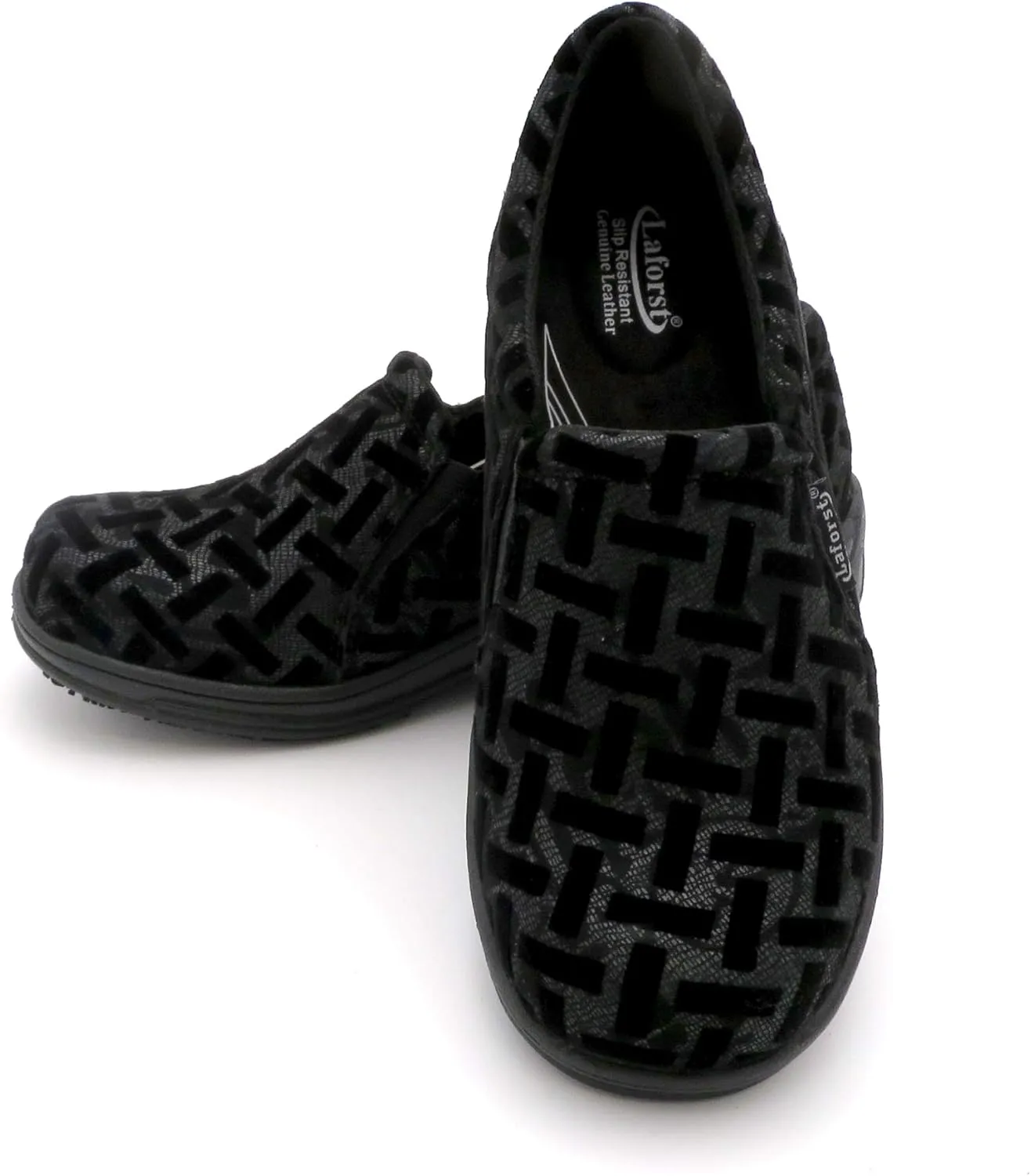 Laforst Jodie 7005 Leather Nonslip Waitress Slip On Clog Water Resistant