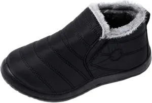 Lausiuoe Snow Boots For Women Waterproof Insulated Wide Width Warm Ankle Booties Slip On Outdoor Fur Lined Winter Shoes