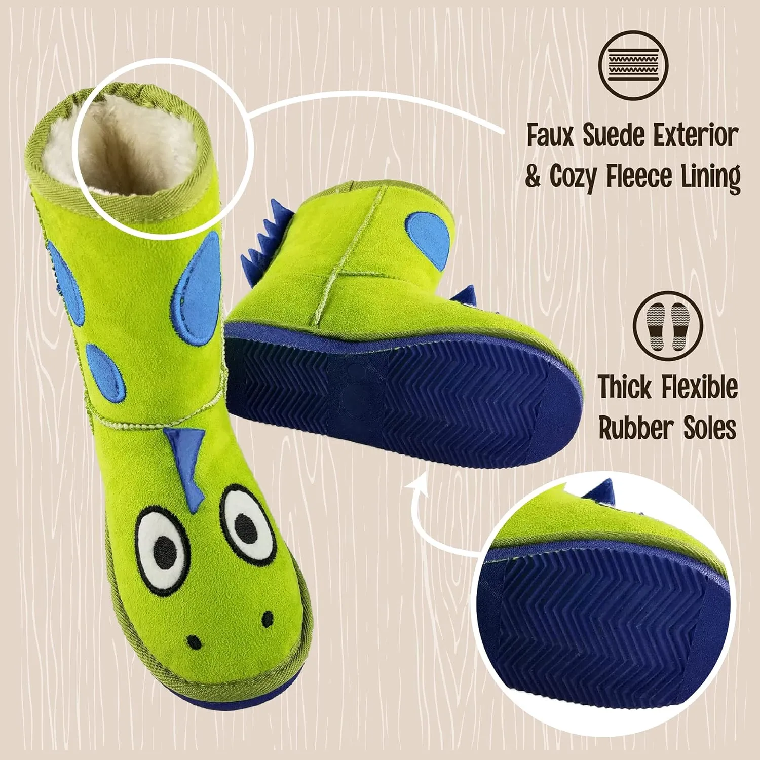 Lazy One Animal Slipper Boots for Kids, Cozy Children's Slippers