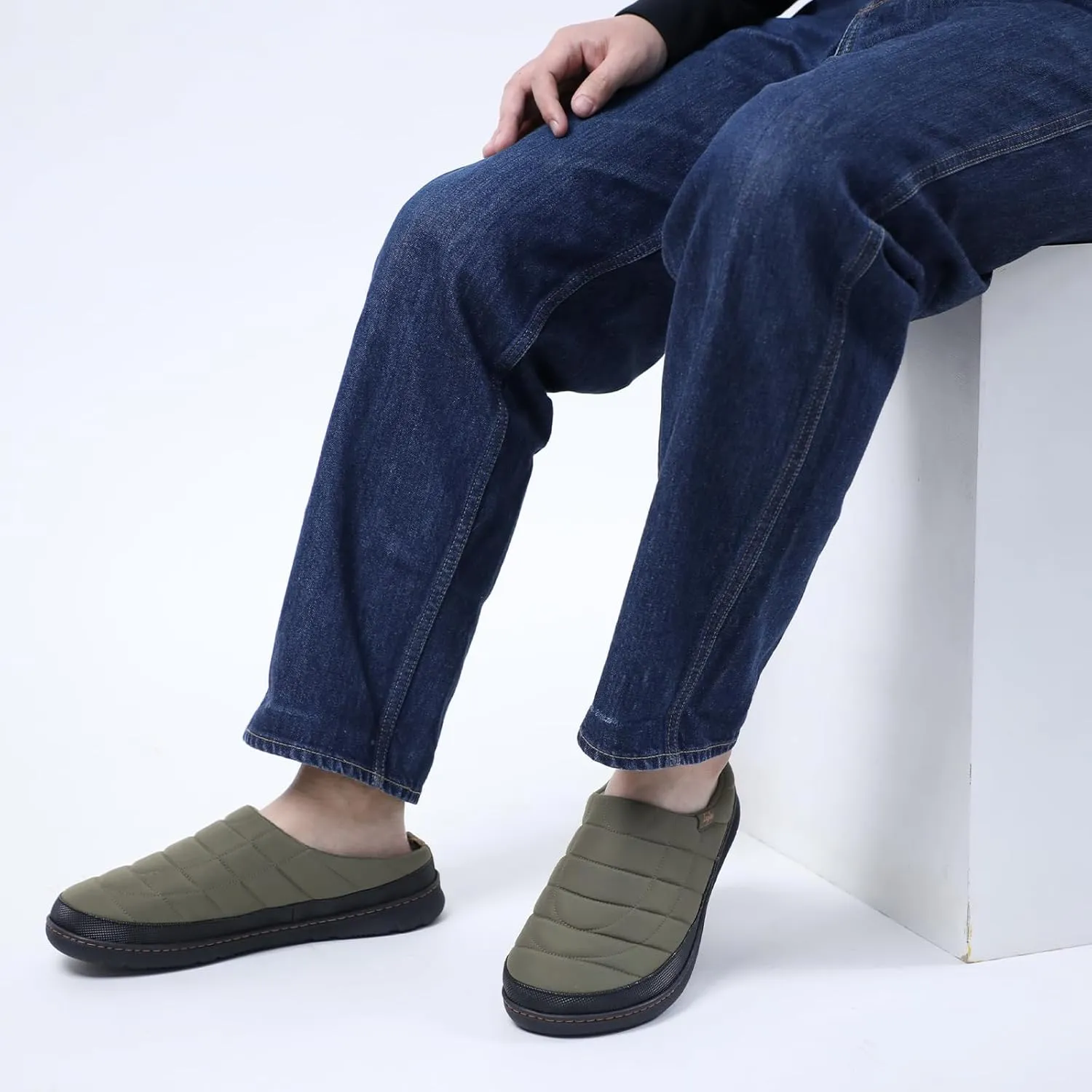 LazyStep Men's Slip on Slippers Indoor Outdoor House Shoes Memory Foam Clogs for Men