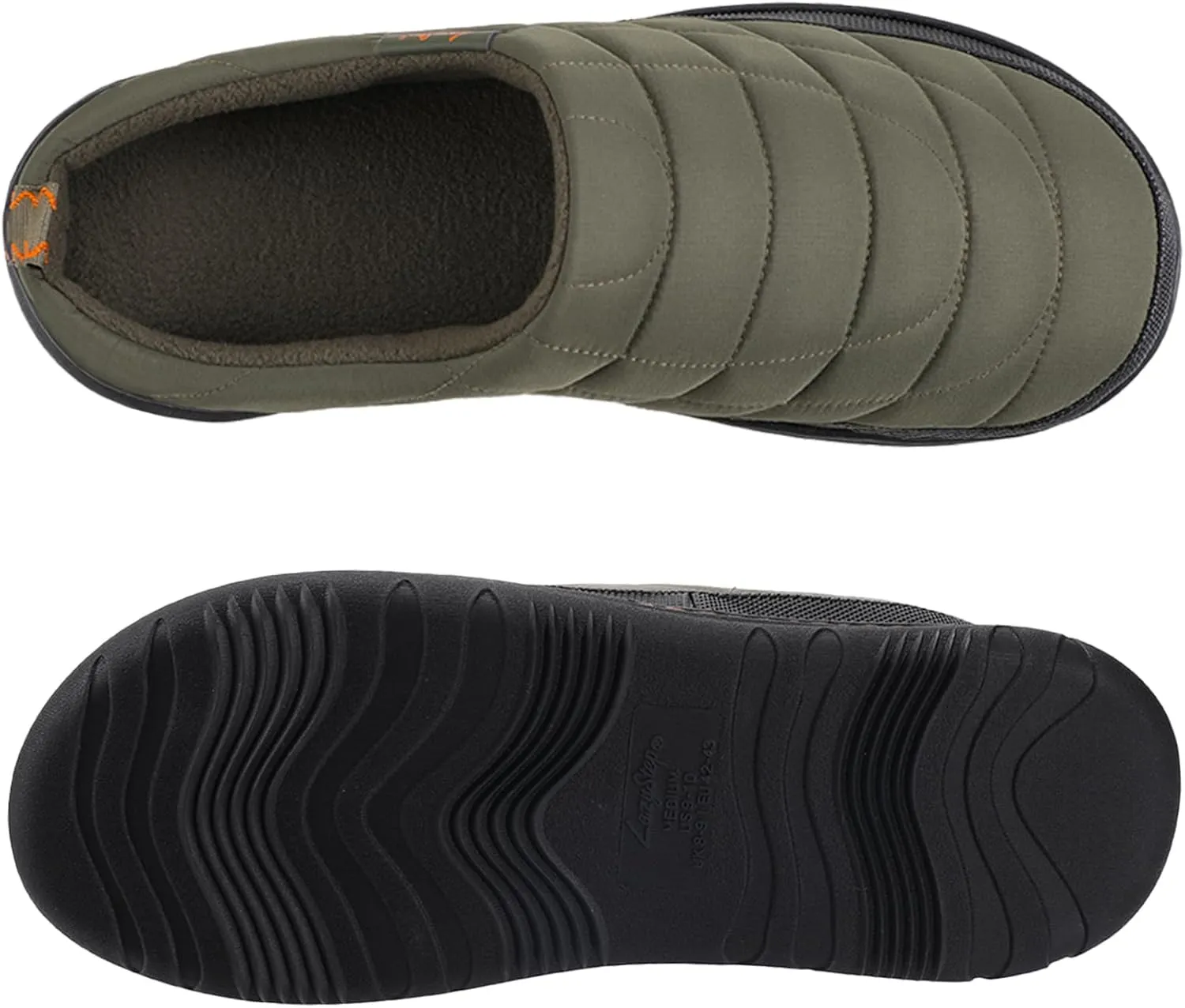 LazyStep Men's Slip on Slippers Indoor Outdoor House Shoes Memory Foam Clogs for Men