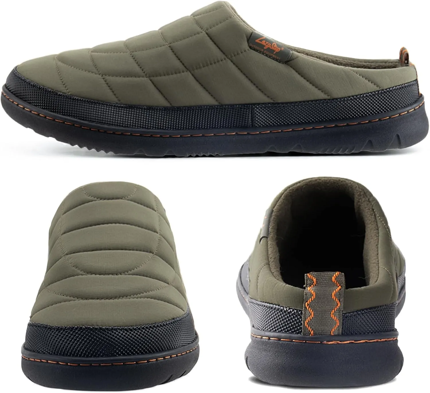 LazyStep Men's Slip on Slippers Indoor Outdoor House Shoes Memory Foam Clogs for Men