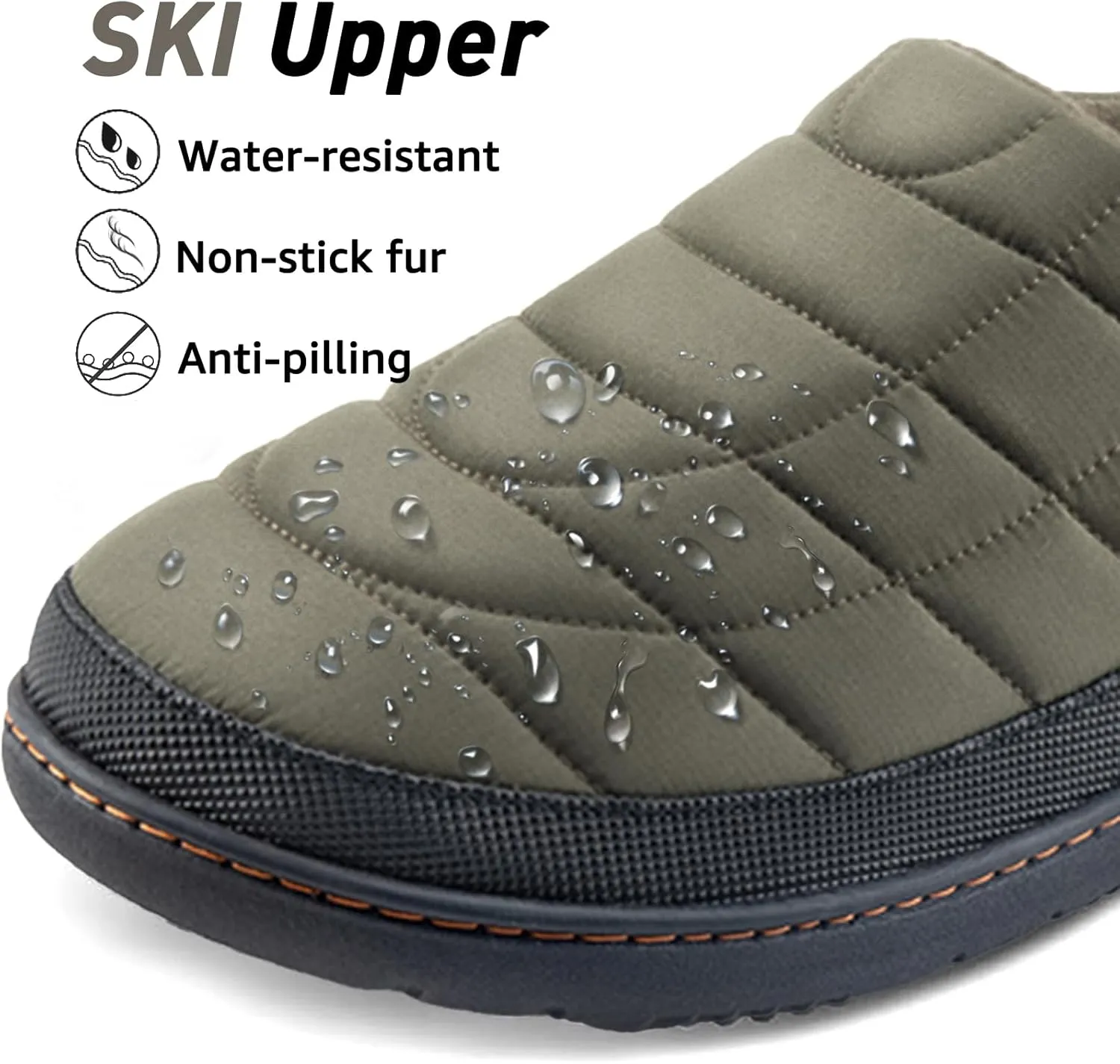 LazyStep Men's Slip on Slippers Indoor Outdoor House Shoes Memory Foam Clogs for Men