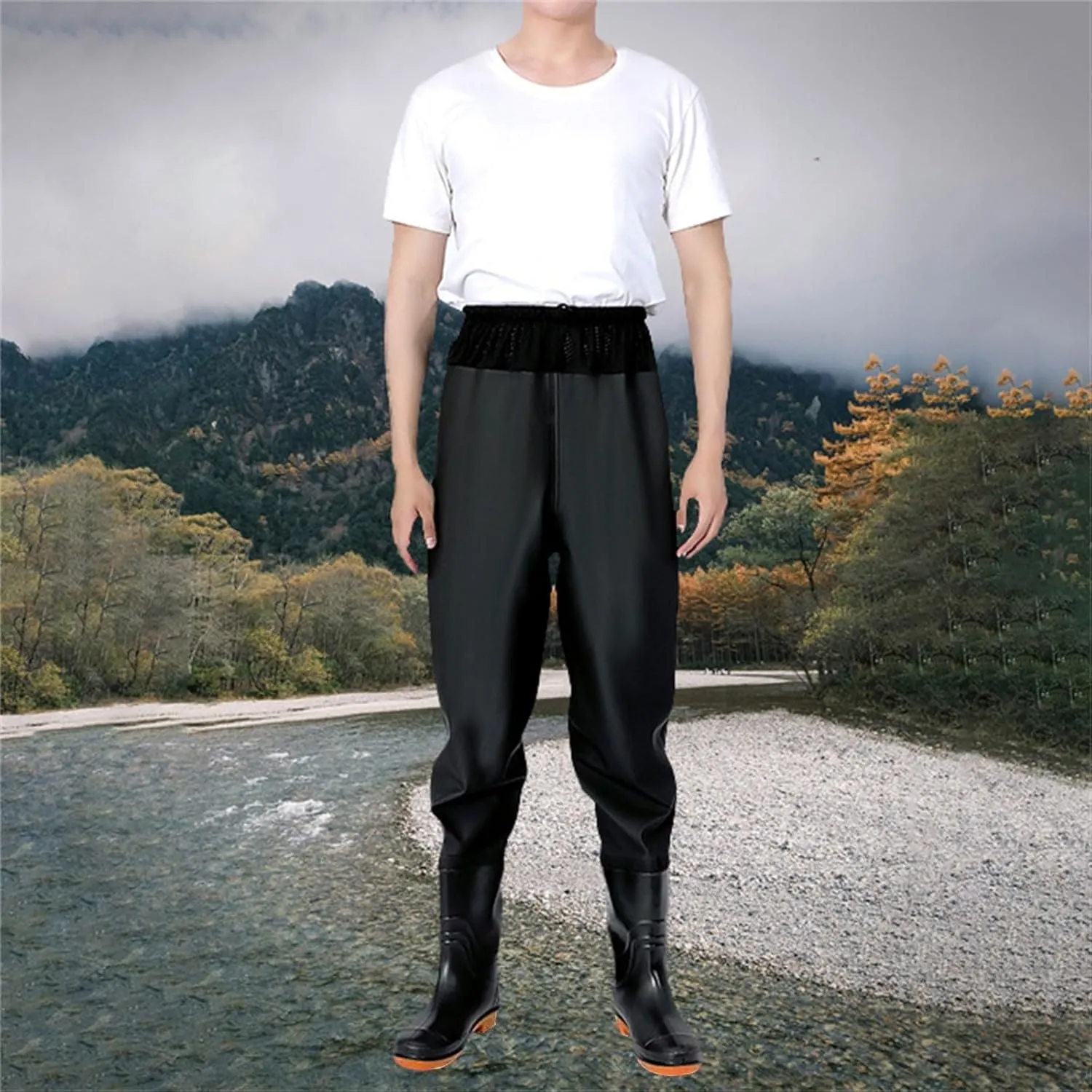 Litetao Chest Waders for Men Stocking Foot Workout Jumpsuits Durable Fishing Bootfoot Hip Wader for Hunting Fishing Outdoors
