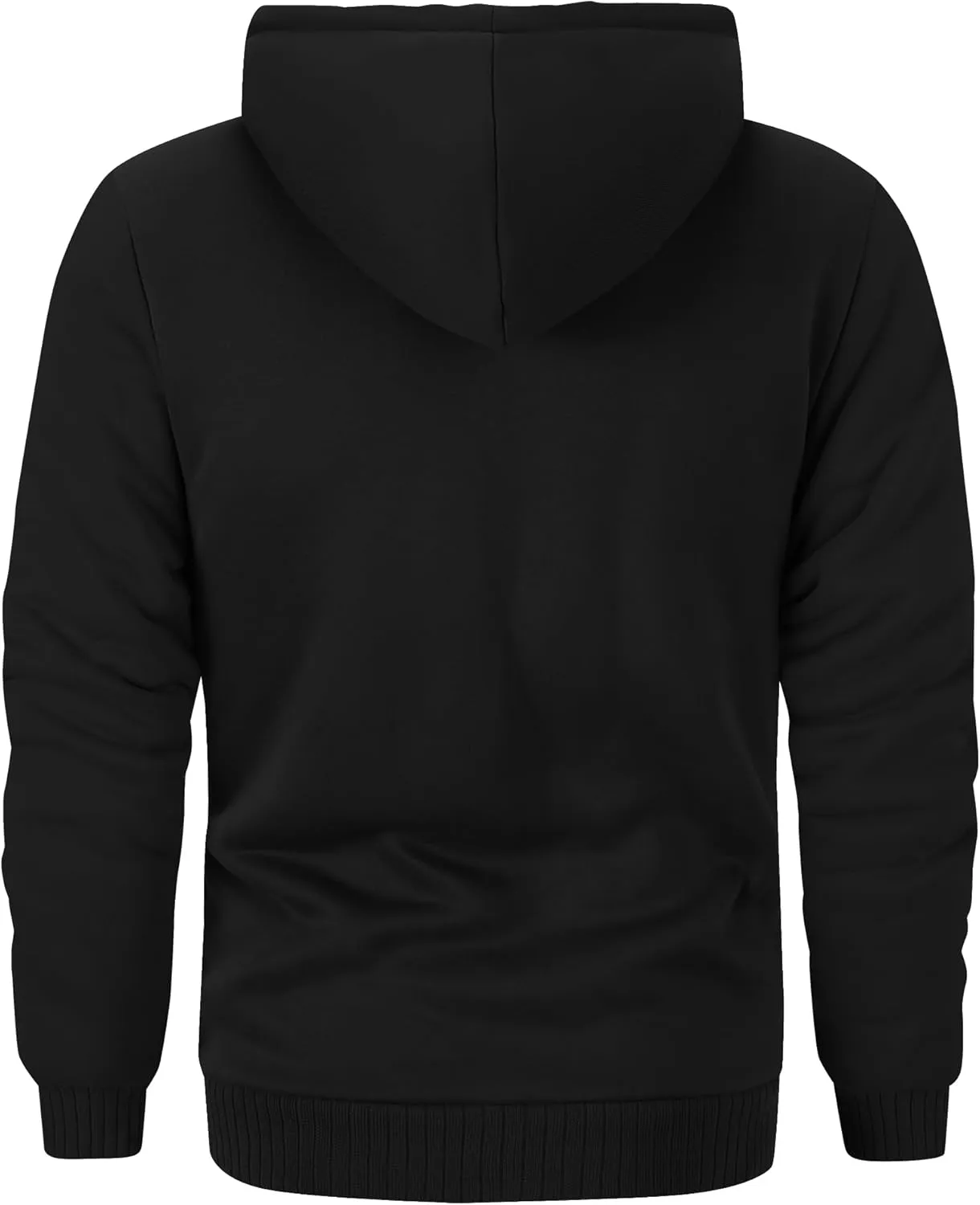 Little Beauty Men Hoodies Full Zip Up Jacket Fleece Sherpa Lined Heavyweight Sweashirts Winter