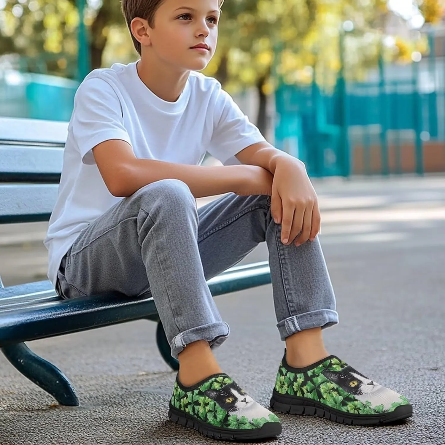 Little/Big Kids Athletic Shoes Girls Boys Slip On St Patrick's Day Shoes