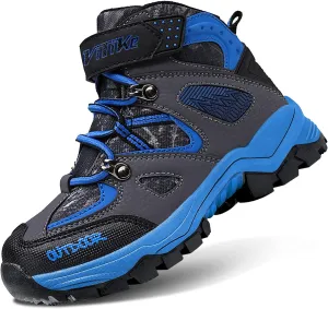 Littleplum Boys Snow Boots Winter Waterproof Antiskid Boots Hiking Outdoor Shoes Booties for Unisex Kids (Little Kid/Big Kid)