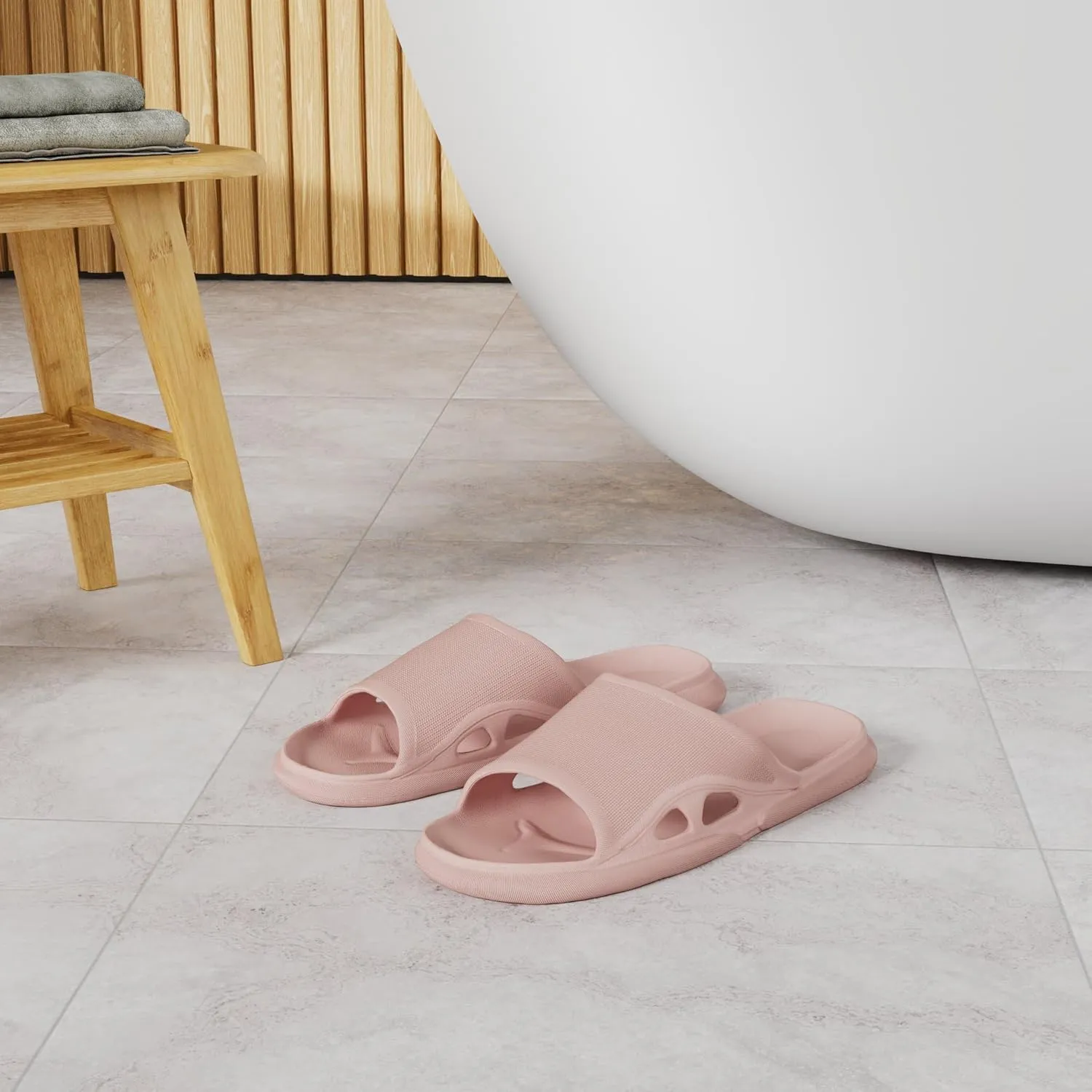 LM Women Shower Slippers Bathroom Slippers Sandals House Slippers Non Slip Shoes Dorm Shoes