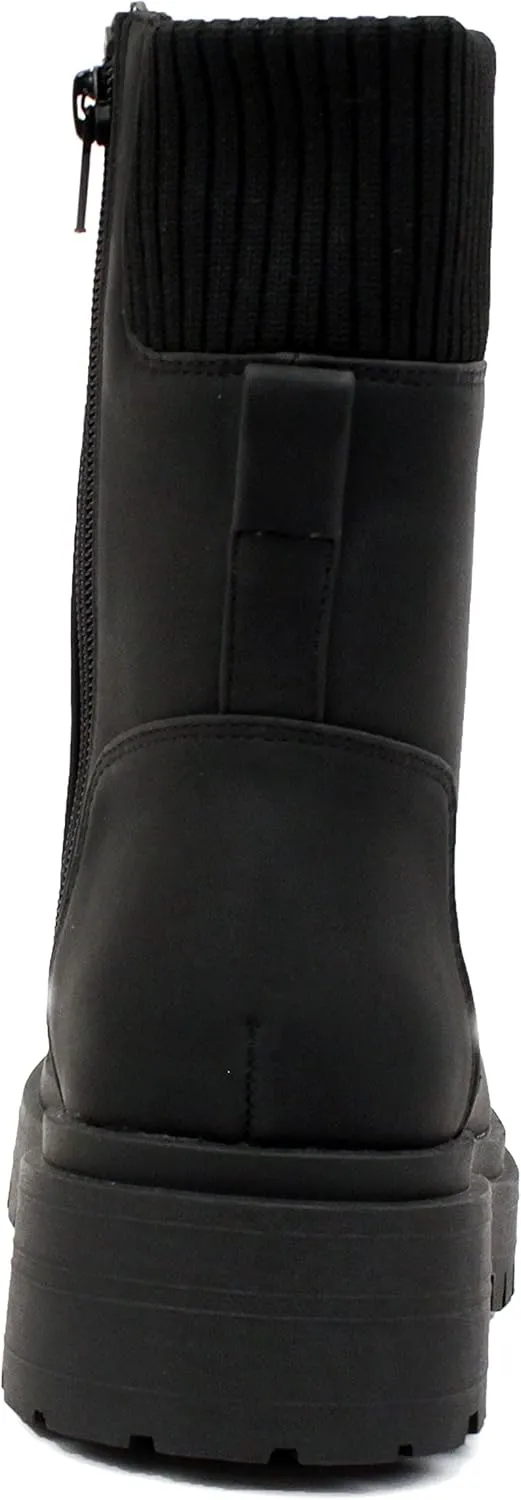Luckers Women’s Lace Up Side Zipper Platform Boots