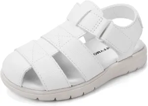 Luffymomo Boys Girls Sandals Closed Toe Lightweight Shoes Adjustable Beach Summer Sandal for Toddler Kids