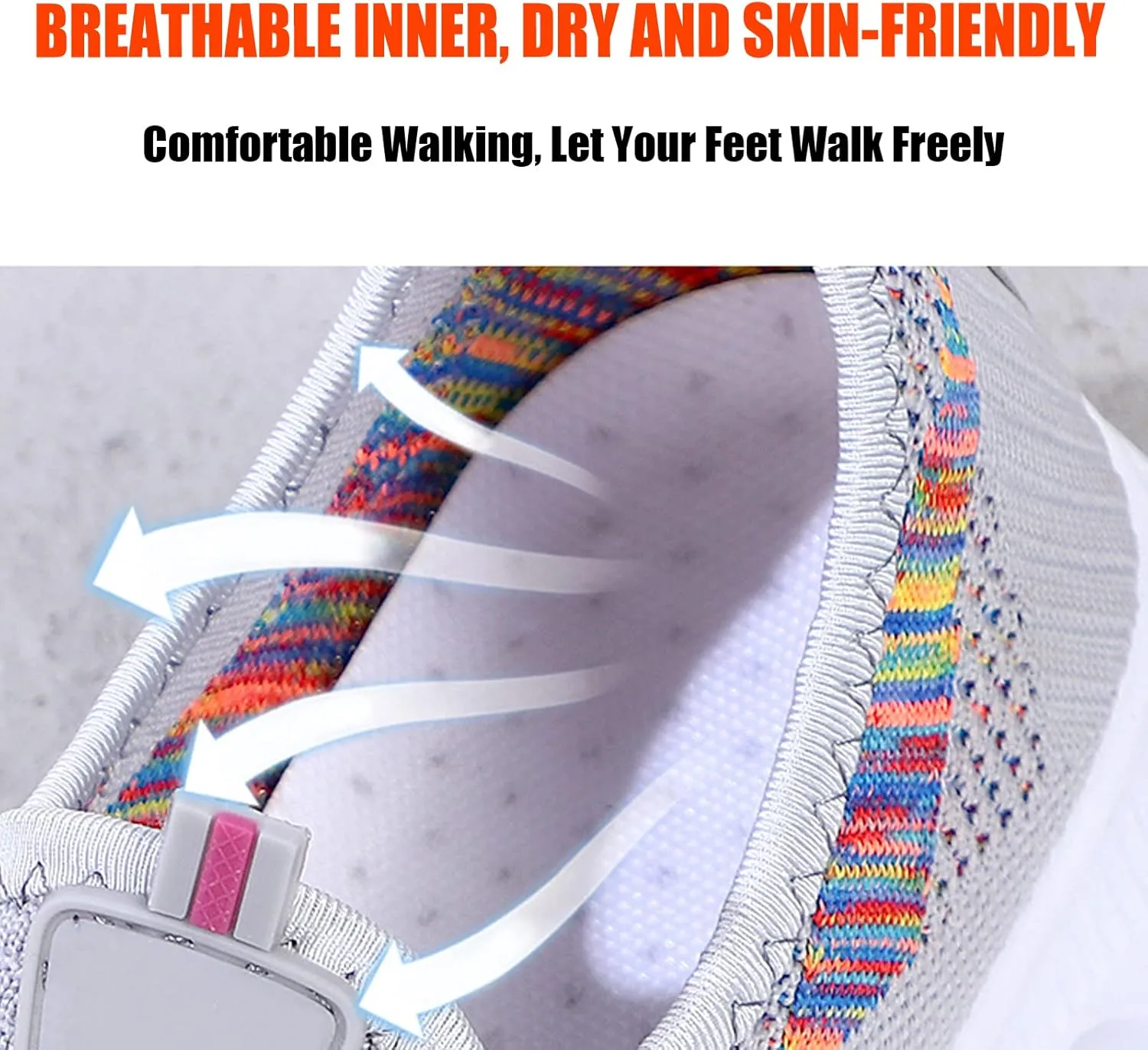 Lymphvity Women's Knit Mesh Mesh Breathable Wedges Slip On Sneakers with Arch Support,Outdoor Casual Comfortable Tennis Workout Non-Slip Sport Walking Shoes