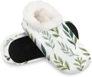 Maple Leaves Rustic Soft Home Slippers for Women Lightweight Men's House Shoes Women's Slippers