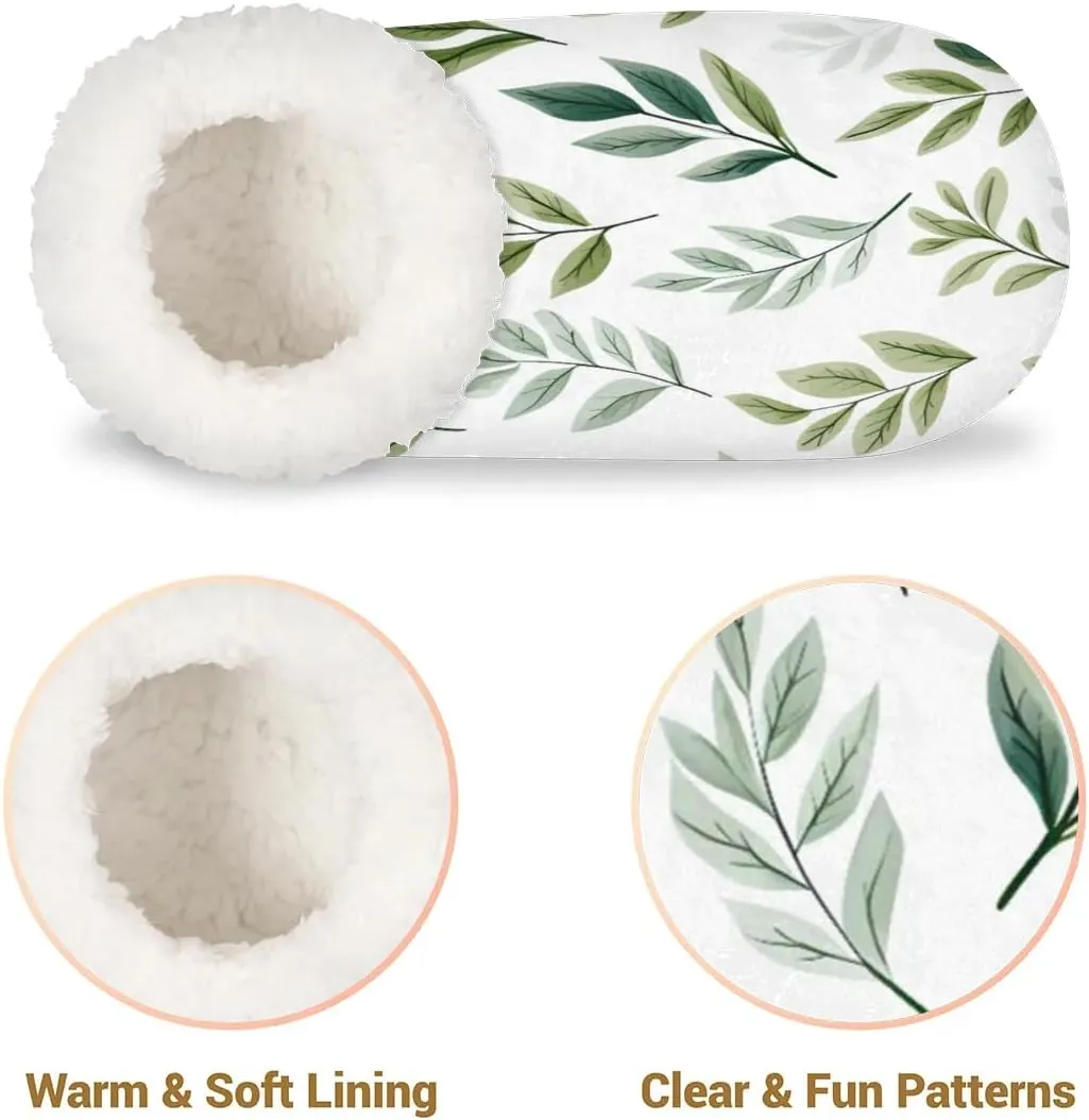Maple Leaves Rustic Soft Home Slippers for Women Lightweight Men's House Shoes Women's Slippers