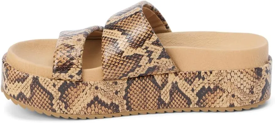 Matisse Womens Blaine Print Platform Casual Sandals Casual Low Heel 1-2" - Beige