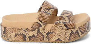 Matisse Womens Blaine Print Platform Casual Sandals Casual Low Heel 1-2" - Beige