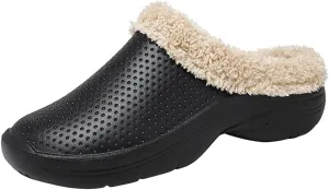 Meidiastra Women’s Mens Fur Lined Clogs Slipper Lightweight Waterproof House Slippers