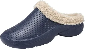 Meidiastra Women’s Mens Fur Lined Clogs Slipper Lightweight Waterproof House Slippers