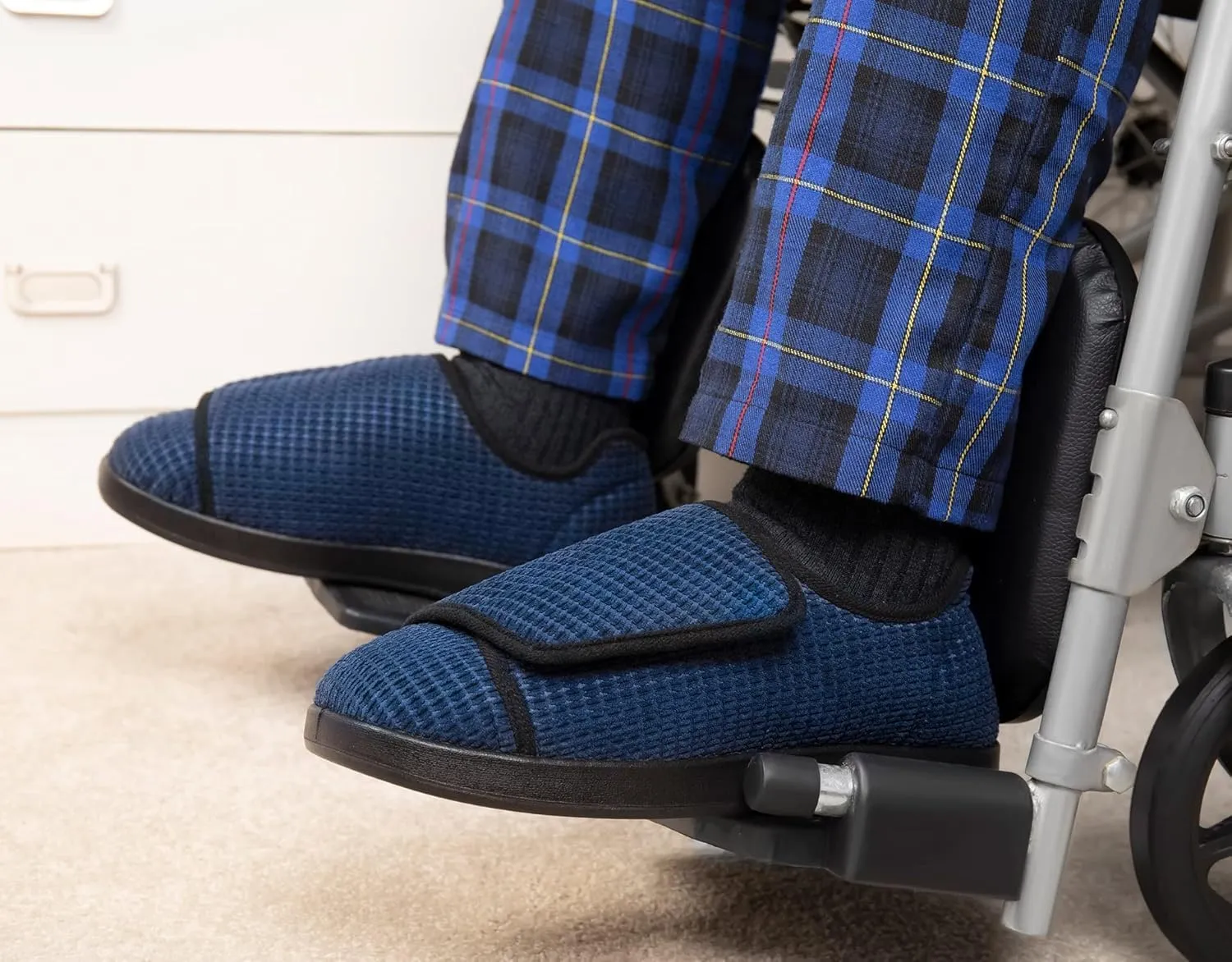 Men's Adaptive Wide Width Diabetic Comfort Slipper Shoe