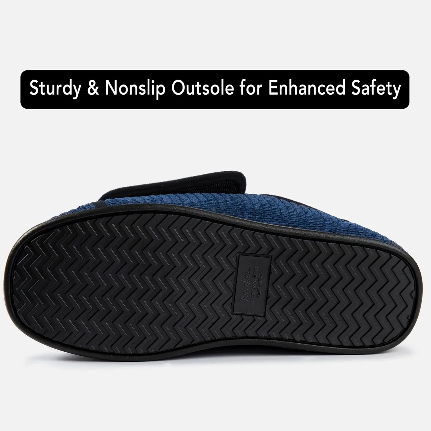 Men's Adaptive Wide Width Diabetic Comfort Slipper Shoe