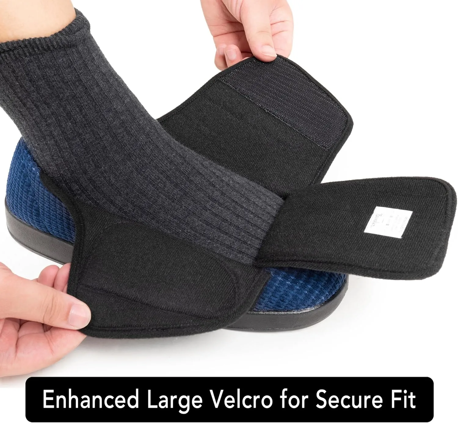 Men's Adaptive Wide Width Diabetic Comfort Slipper Shoe